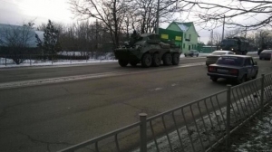 В Крыму заметили колонну российской военной техники 