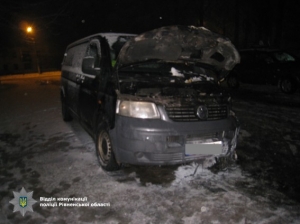 В Ровенской области взорвался микроавтобус  
